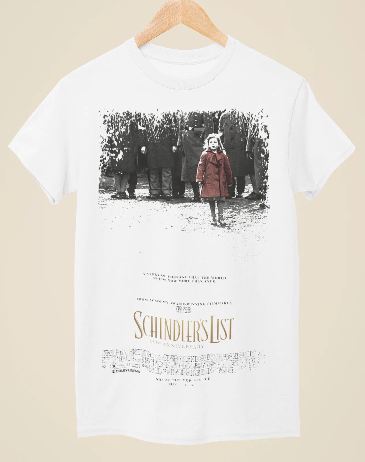 Schindlers List - Movie Poster Inspired Unisex White T-Shirt