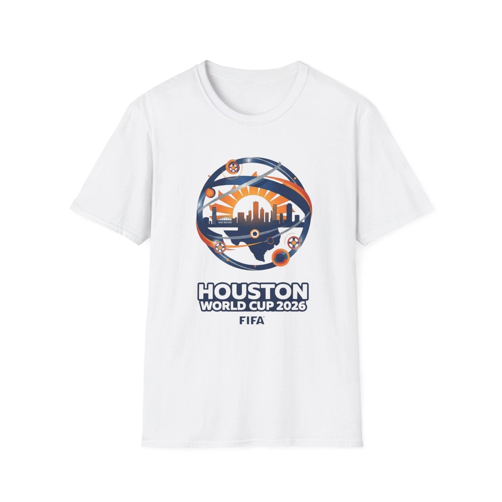 Houston Skyline World Cup T-Shirt | Soccer City Skyline Tee