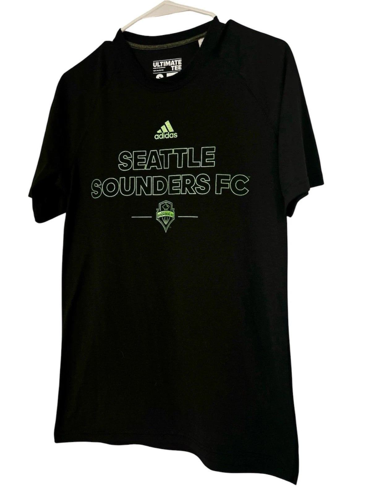 Adidas Seattle Sounders FC T-Shirt Men's Small Black MLS Soccer Ultimate Tee