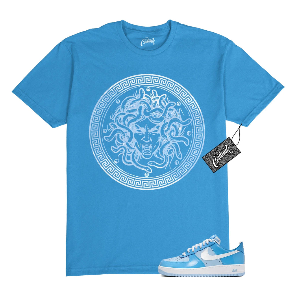 Air Force 1 Psychic Blue University Patent White LV8 T Shirt to Match CLP