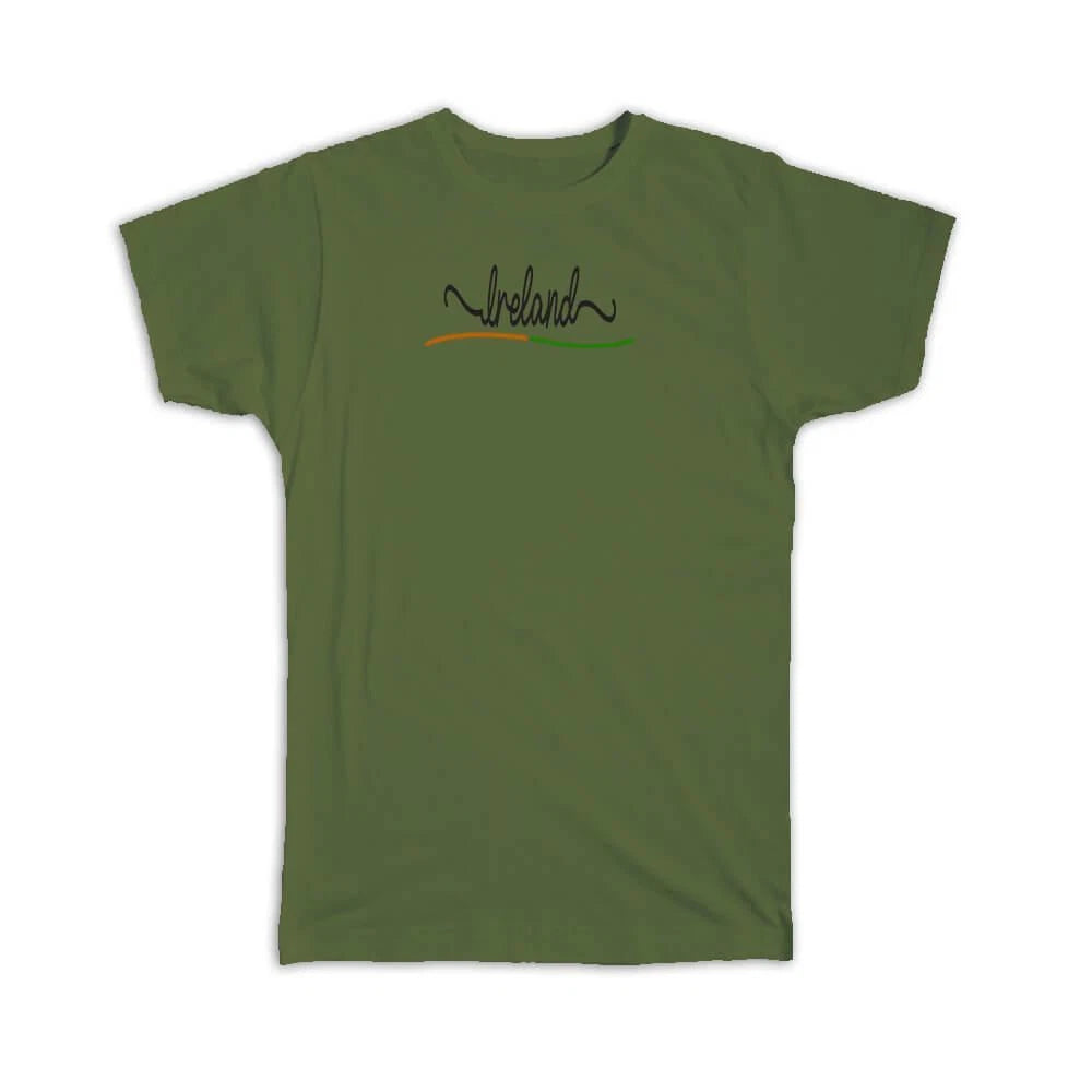 Gift T-Shirt : Ireland Flag Colors Irish Travel Expat Country Minimalist