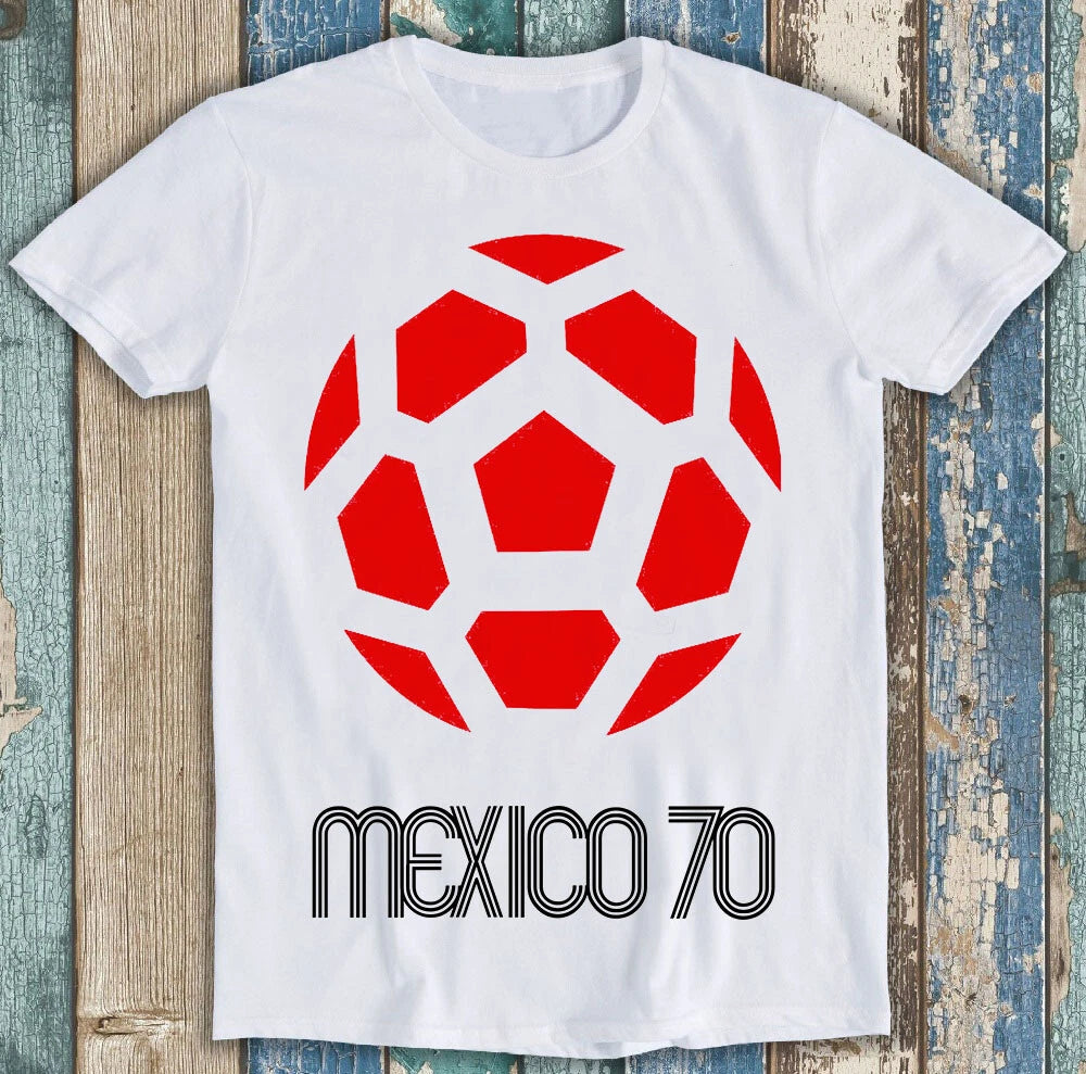 Mexico 70 World Cup Soccer 80s 90s Football Top Brazil Gift Tee T Shirt M1524