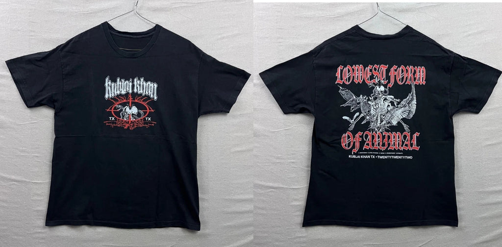 Kublai Khan Tx Lowest Form Of Animal Band Tee Black Mens Short Sleeve Shirt 2022