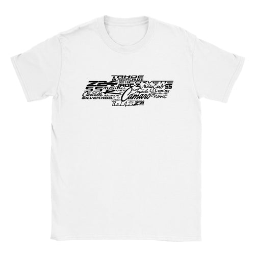 All Chevy Names Bow Tie T-shirt
