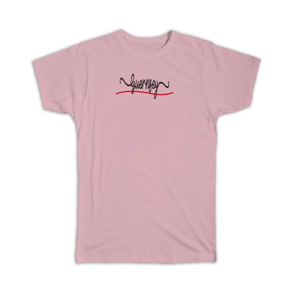 Gift T-Shirt : Guernsey Flag Colors Travel Expat Country Minimalist