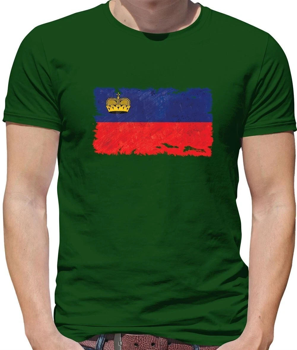 Liechtenstein Grunge Style Drapeau - T-Shirt - Vaduz Ville Amour Live