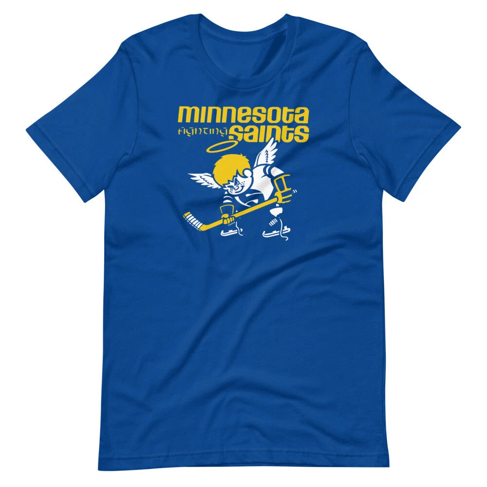 MINNESOTA FIGHTING SAINTS Hockey Graphic Tee Shirt Short-Sleeve Unisex T-Shirt