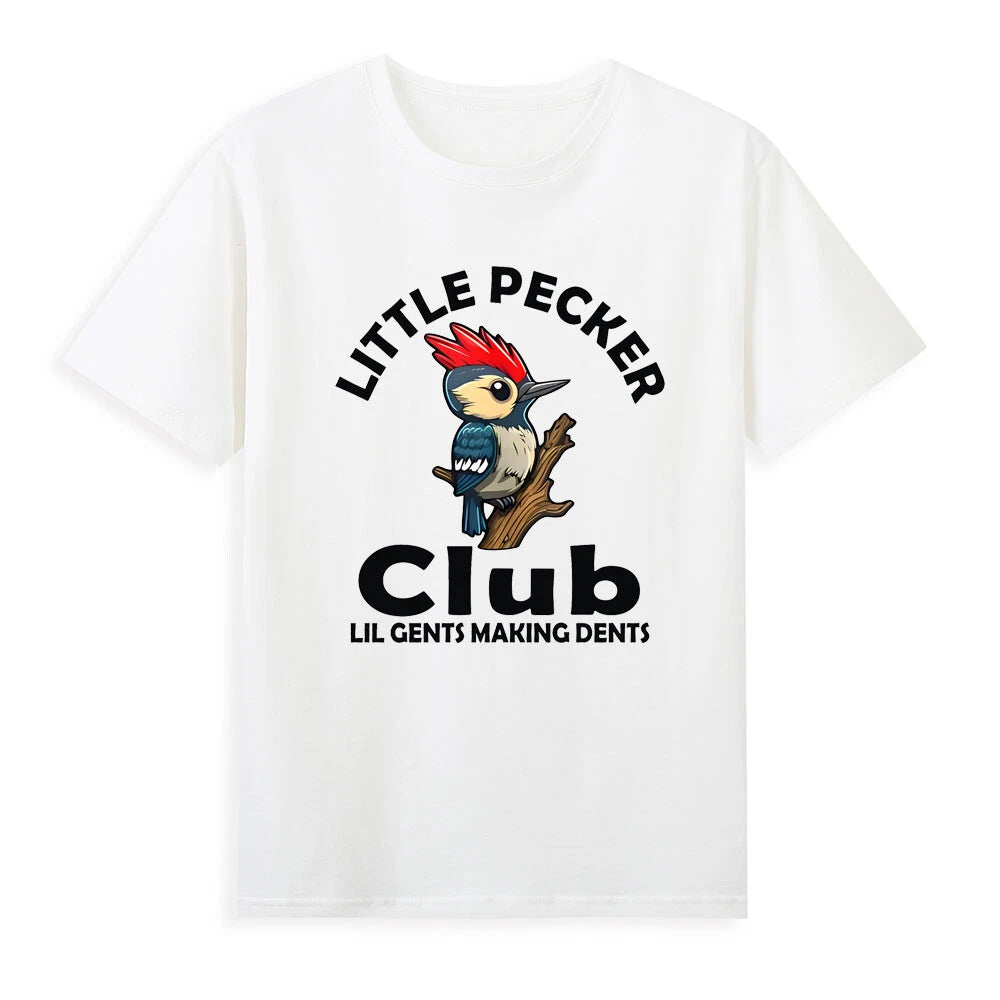 Little Pecker Club Lil Gents Making Dents Humor Birds T-Shirt