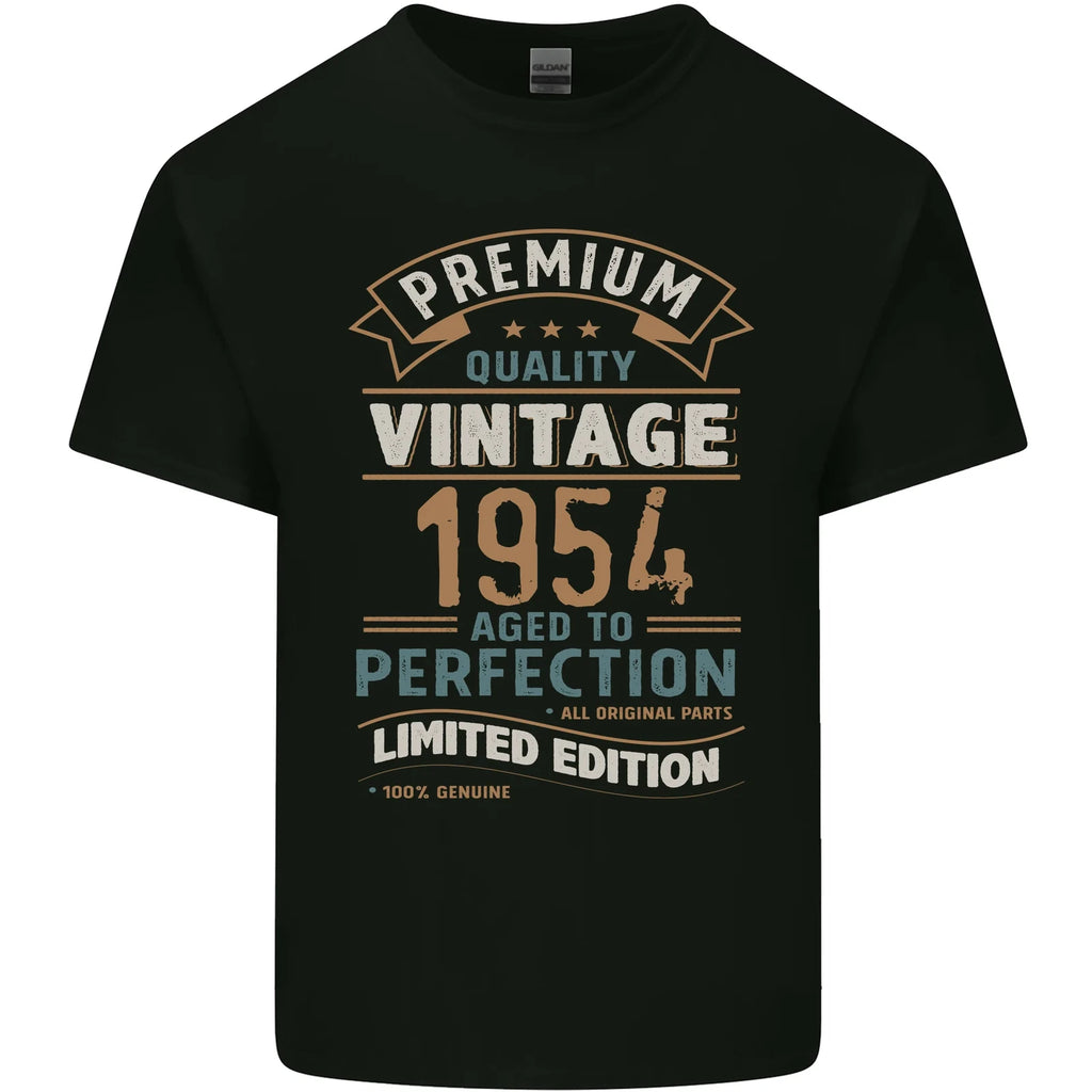 Premium Vintage 72nd Birthday 1954 Mens Cotton T-Shirt Tee Top