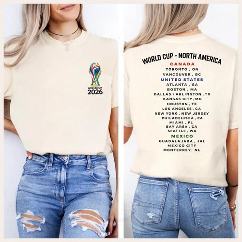 2026 World Cup Host Cities Shirt, North America Soccer Tee