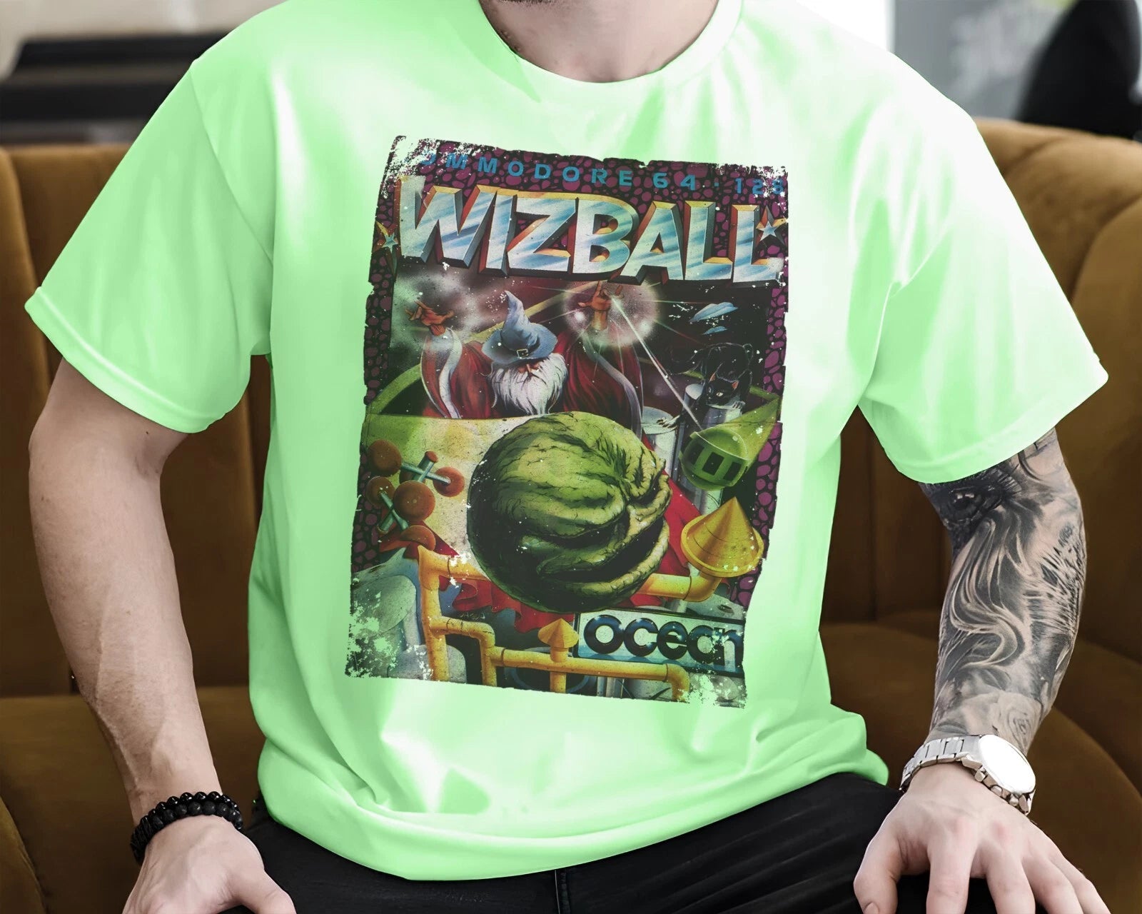 Wizball - 8 bit C64 Game Art T-Shirt 8 Colors Sizes S-5XL