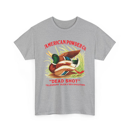 American Powder Co. Dead Shot Vintage Duck Hunting Shotgun Ammo Box Art T-Shirt
