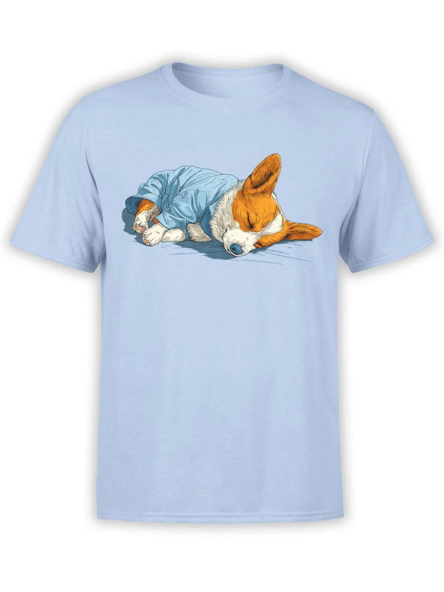 FANTUCCI Pajama Corgi T-Shirt | Cute Sleeping Dog Tee | Unisex