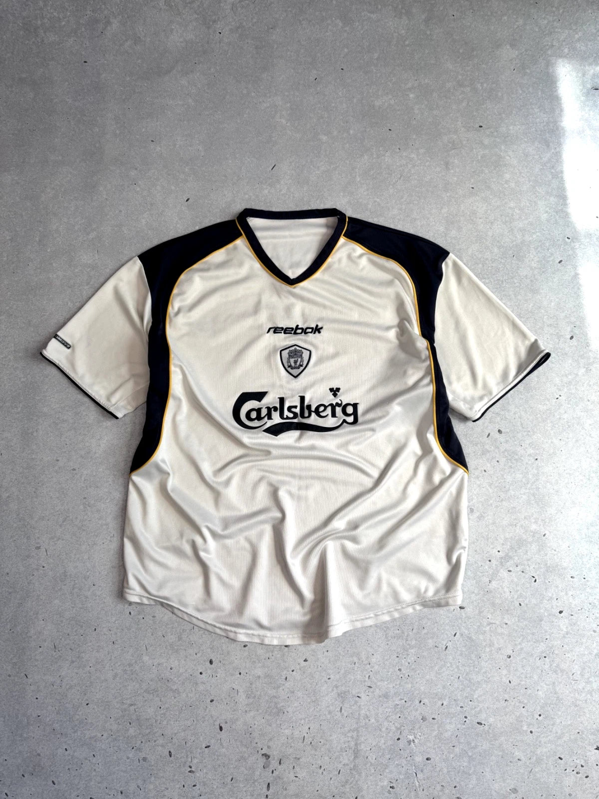 Vintage Reebok Liverpool FC Soccer Jersey T Shirt Carlsberg