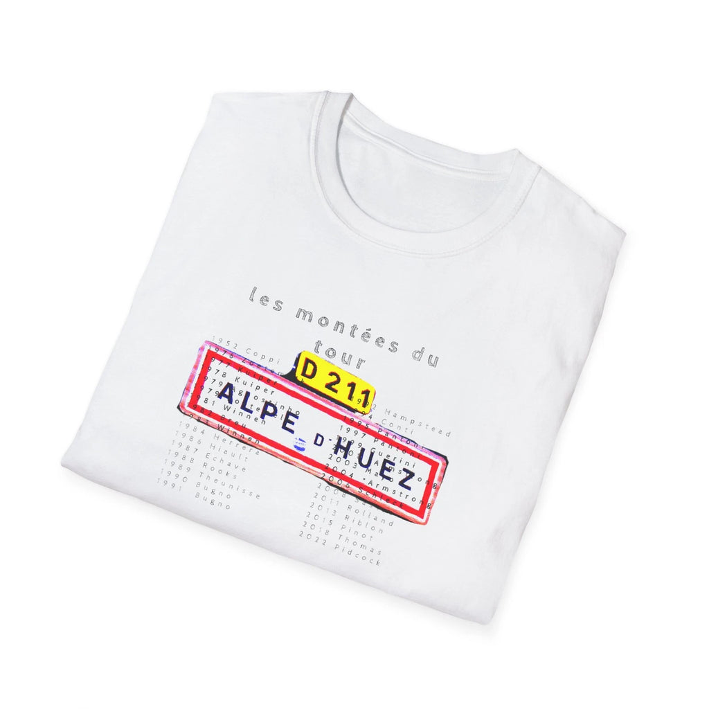 Alpe d'Huez Winners Distressed Cycling T-Shirt, Tour de France Jersey Tee