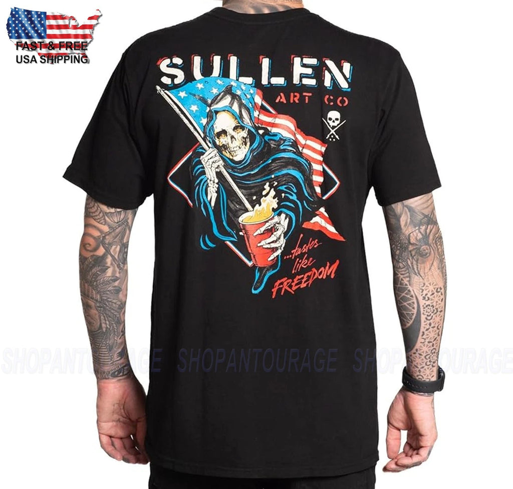 Sullen Tastes Like Freedom Premium Fit SCM7427 New Short Sleeve T-shirt For Men