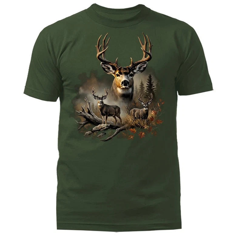 Whitetail Deer Buck Forest Scene Wildlife Nature Wilderness T-shirt