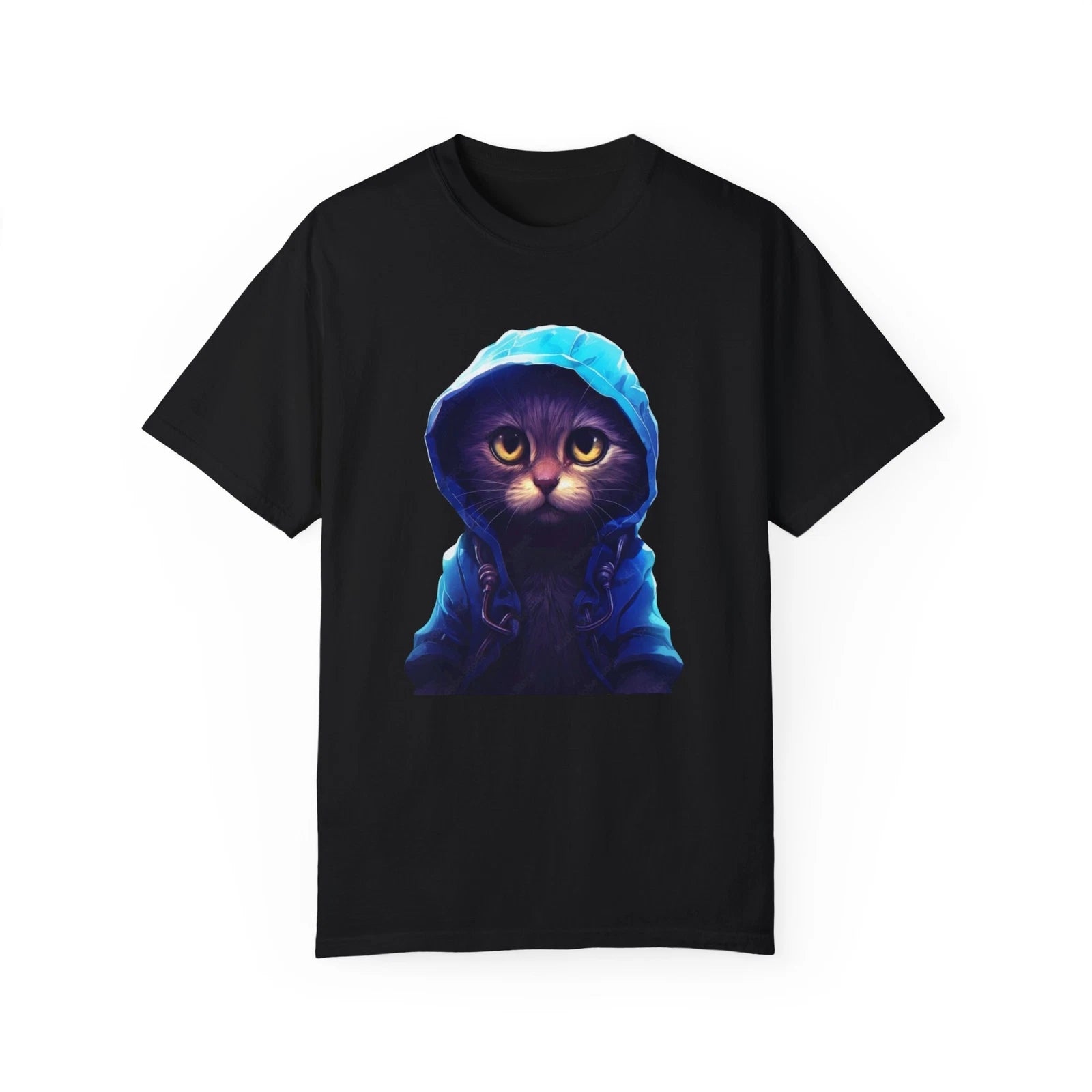 Cool Cat in Hoodie T-Shirt, Unisex Tee, Cat Lover Gift, Cute Animal Apparel,