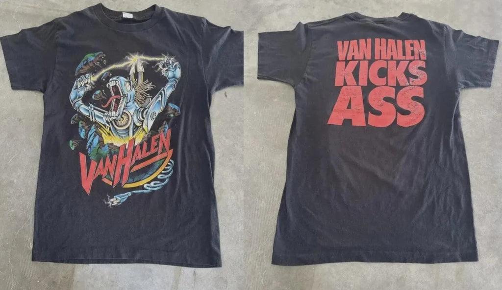 Vtg Graphic 1986 Van Halen Kicks Ass Tour Unisex Cotton T-Shirt