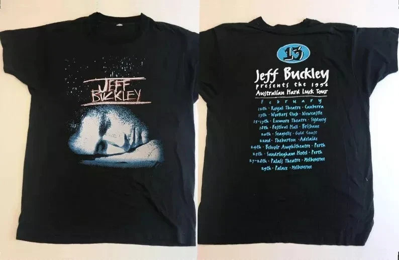 Vintage 1996 Jeff Buckley Hard Luck Tour T-Shirt, 90s Jeff Buckley Concert Tour