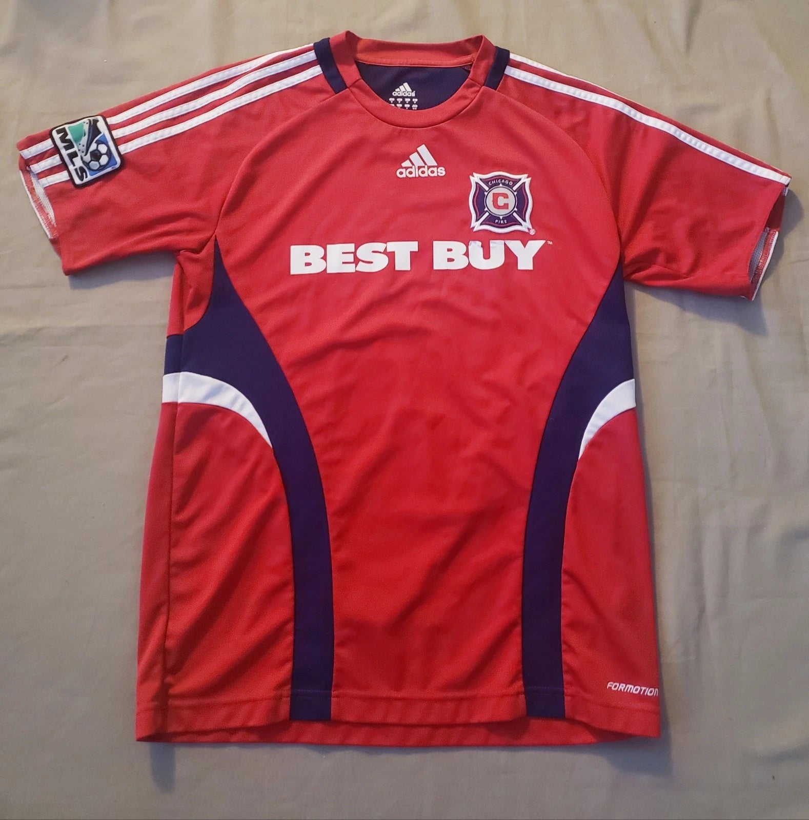 Chicago Fire Soccer Jersey Adidas Home Jersey Best Buy MLS Size.M