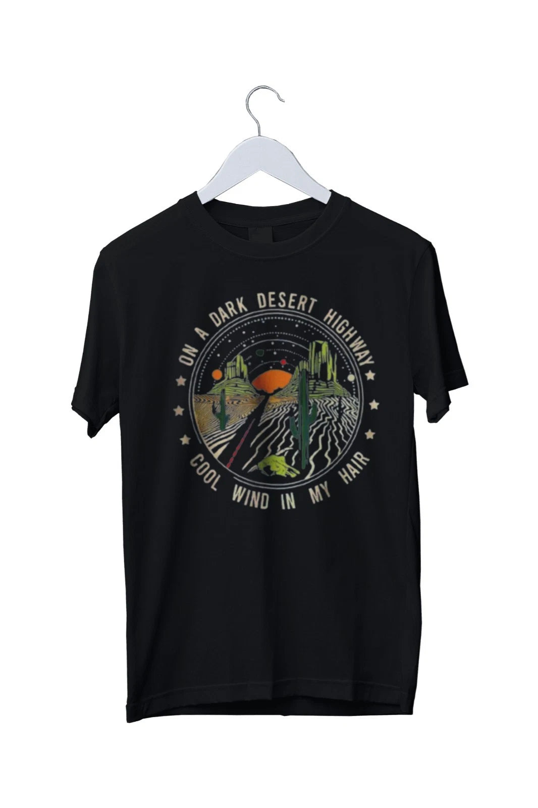 On A Dark Desert High Way Cool Wind Graphic Unisex T-Shirt S M L XL 2 3 4 XL