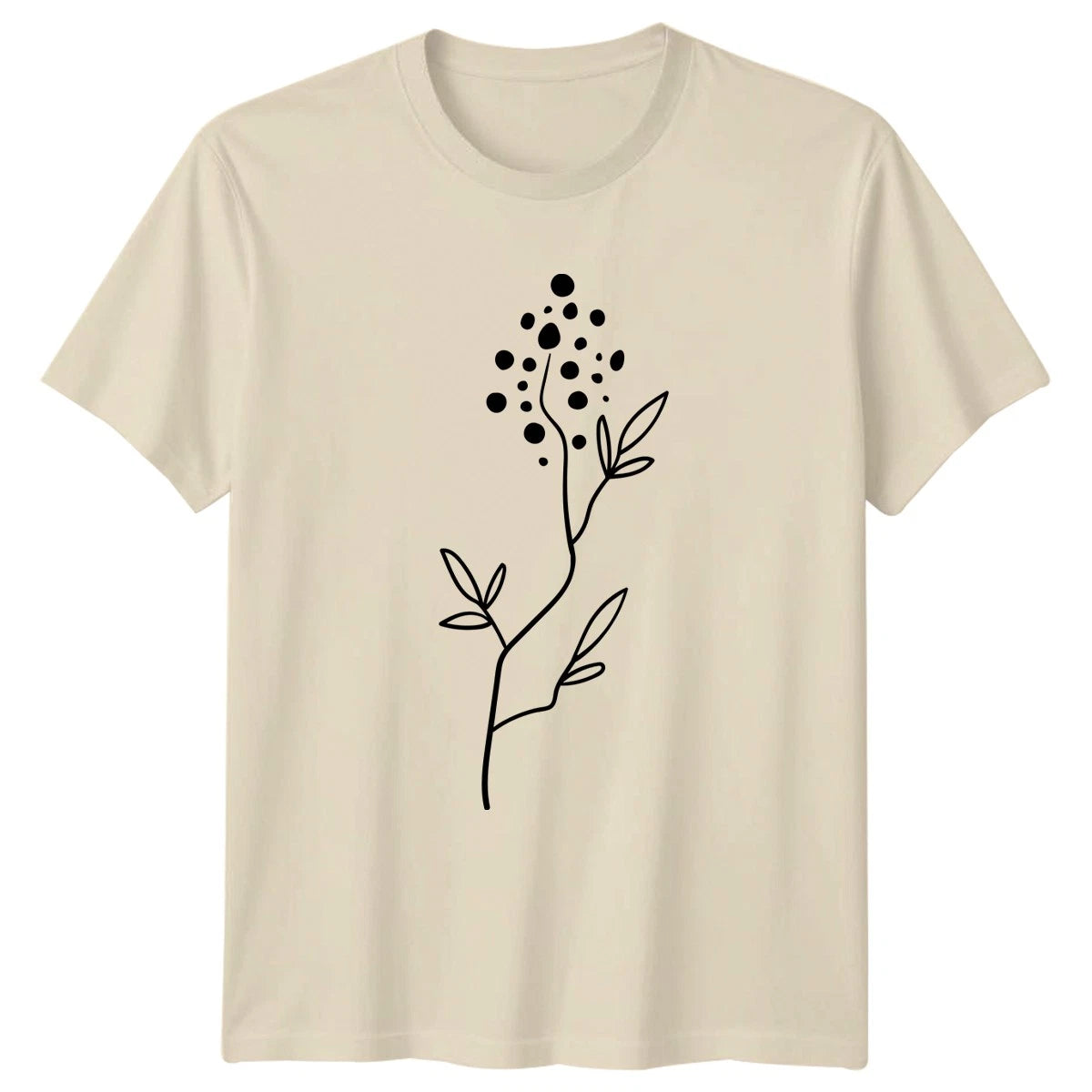 Botanical Branch Berries Line Art T-Shirt Minimalist Art Botanical Birthday