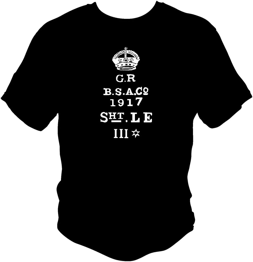 Lee Enfield No1 Mk III Receiver Stamp T shirt WWII WWI British Infantry 303 -05