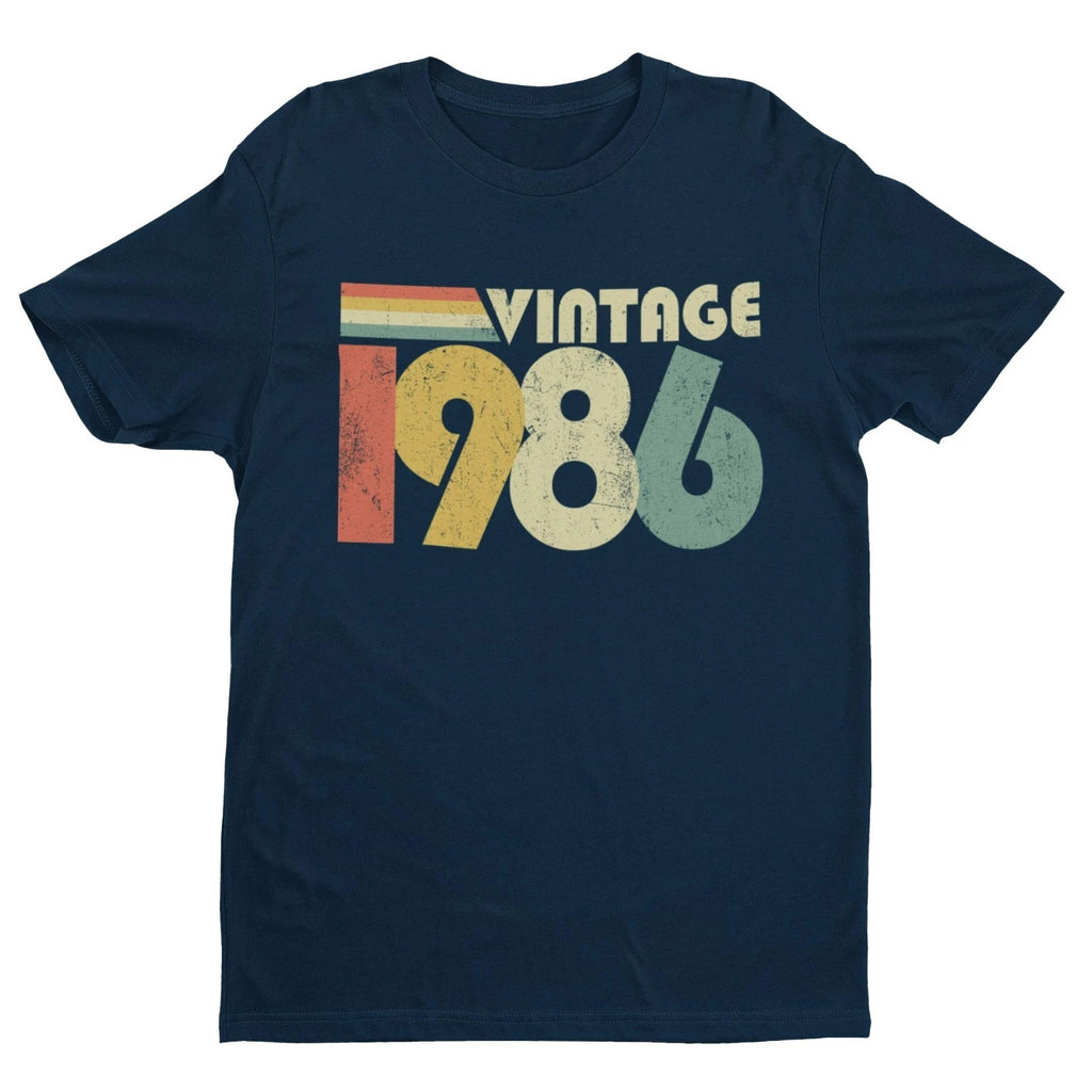 Vintage 1986 40th Birthday T Shirt Retro Born 1986 Tee Unisex S-6XL