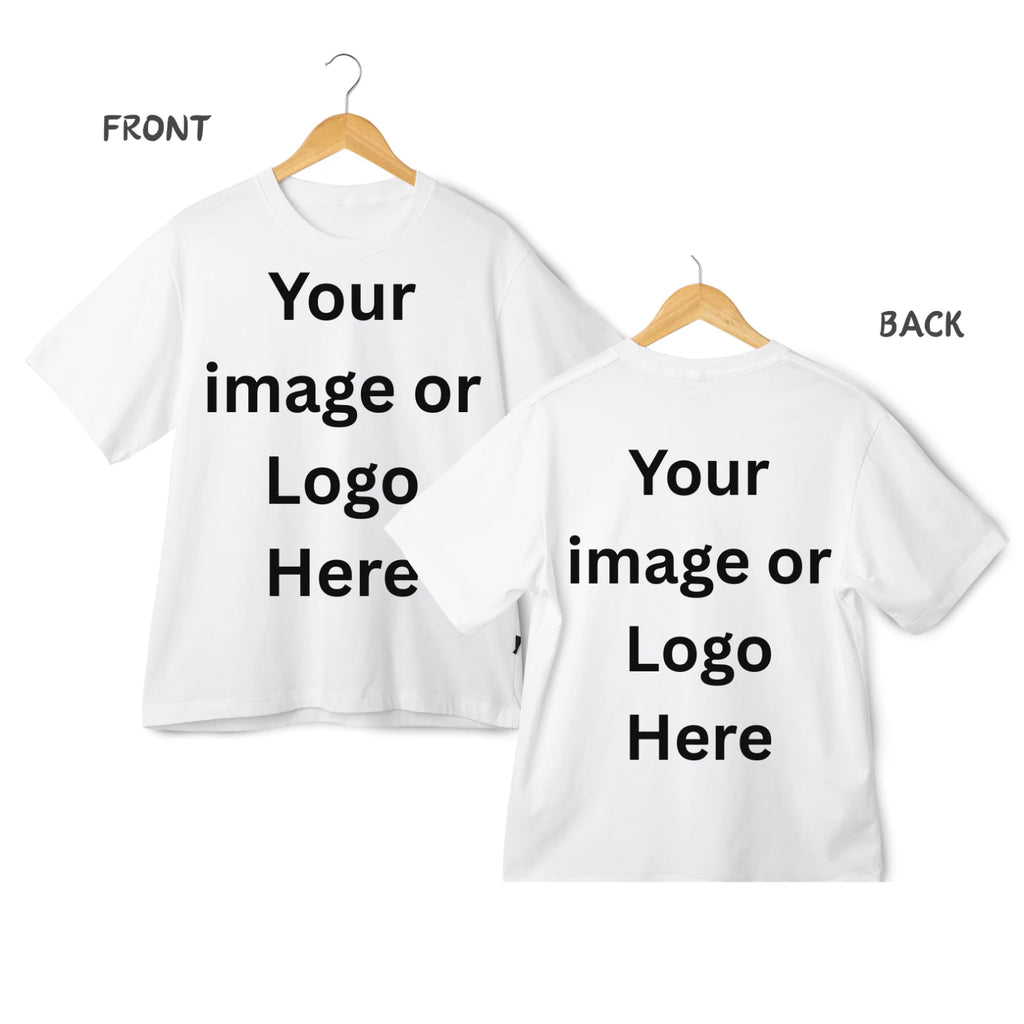 Custom Print Personalized T-shirt Front Back Chest Your Design Photo Logo Unisex
