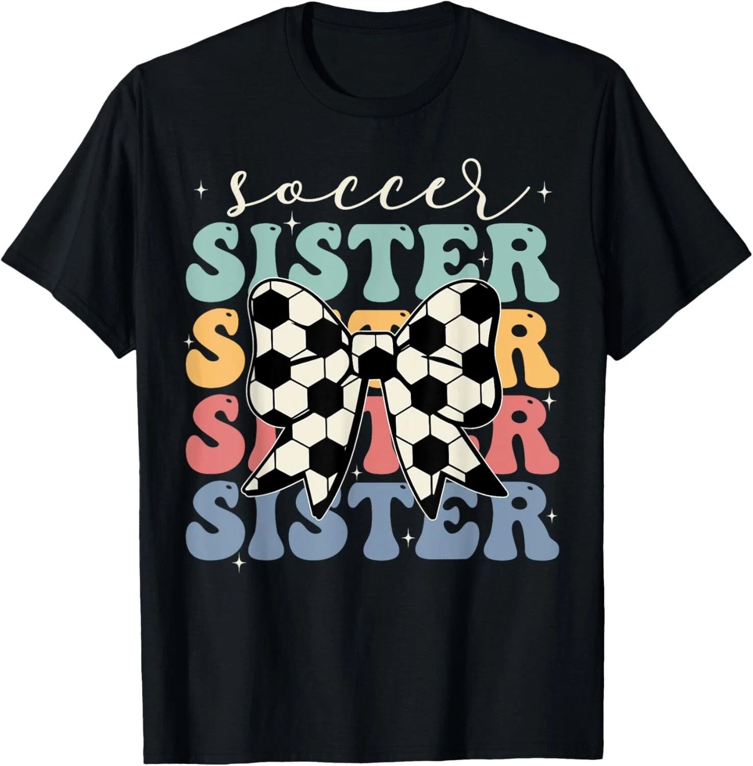 Soccer Sister Vintage Sport Lover Sister Mothers Da Tee Gift Unisex T-Shirt