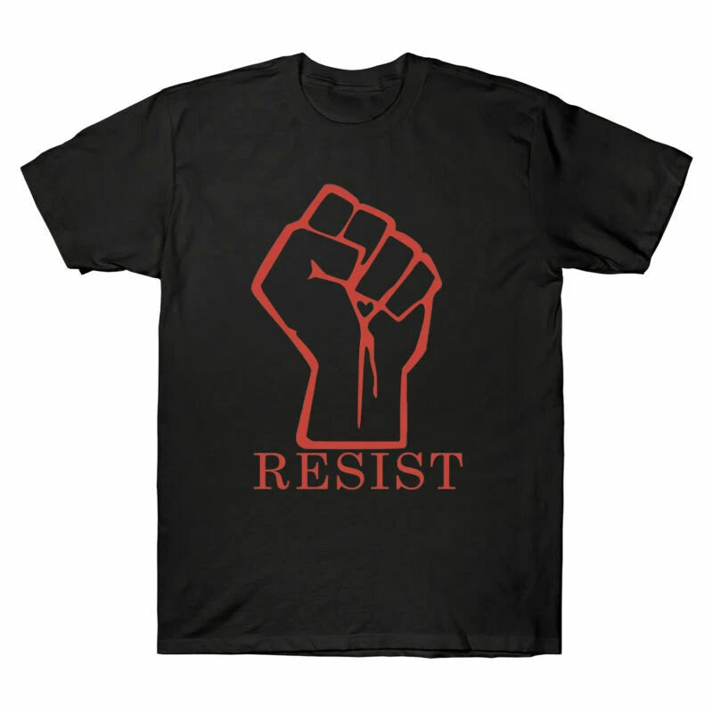 Men's T-Shirt Short You Resist Resist. Show Sleeve That Tee Cotton