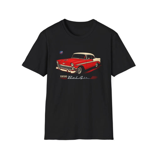 1956 Chevy Bel Air T-Shirt – Classic Red & White Hot Rod Graphic Tee