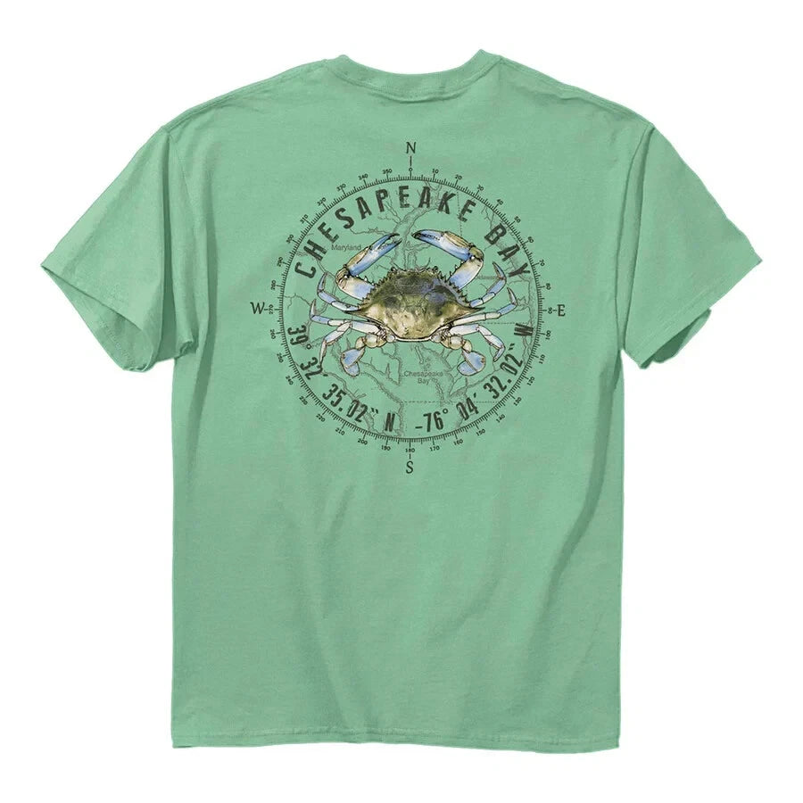 New MARYLAND  my Maryland  Crab Compass Chesapeake Bay Bearings T  SHIRT