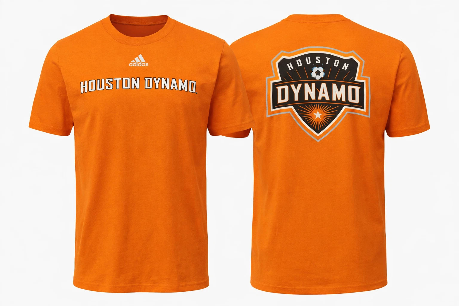 Adidas Men's MLS Houston Dynamo Primary One Short Sleeve T-Shirt|Orange|Large