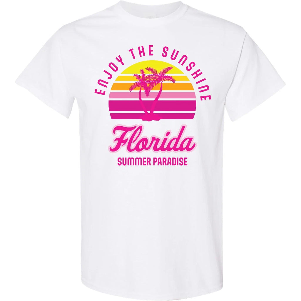 Inktastic Enjoy The Sunshine Florida Summer Paradise T-Shirt Palm Trees Beach