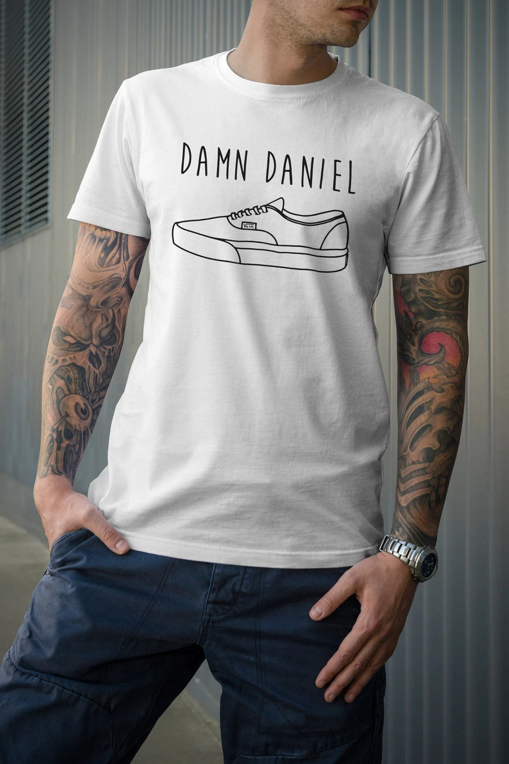 Damn Daniel Tshirt white vans