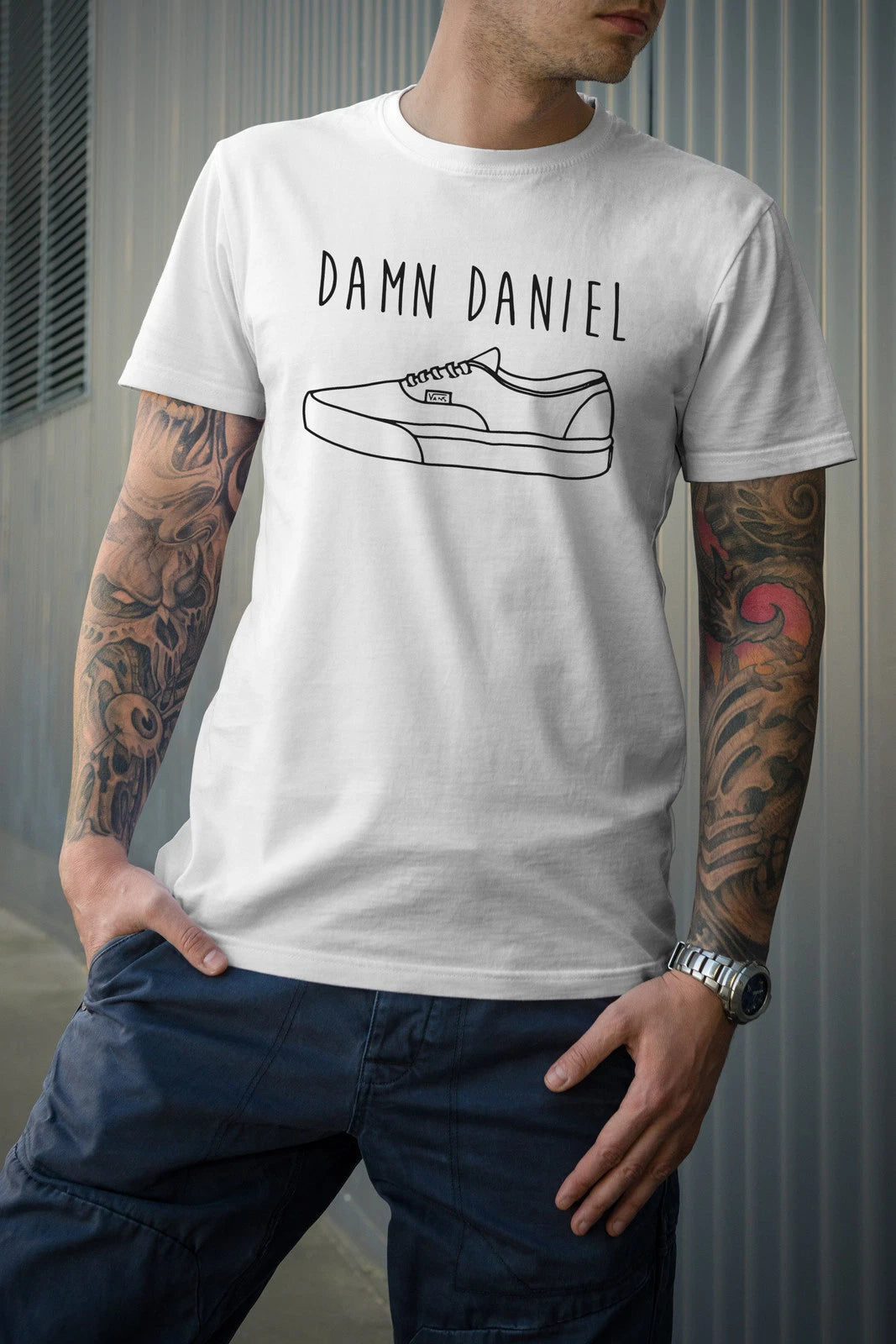 Damn Daniel Tshirt white vans