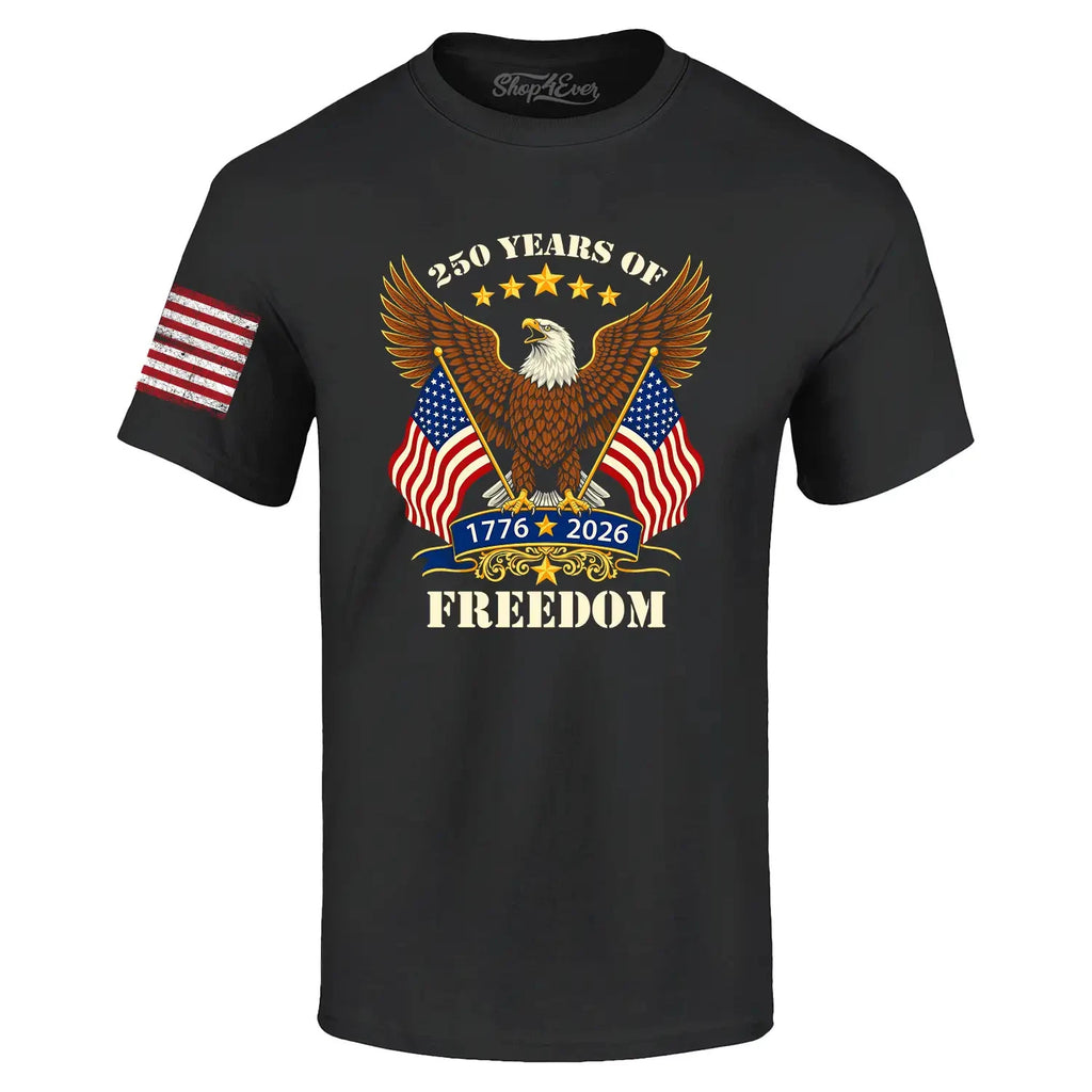 250th USA America Anniversary Eagle T-shirt American Flag Shirt