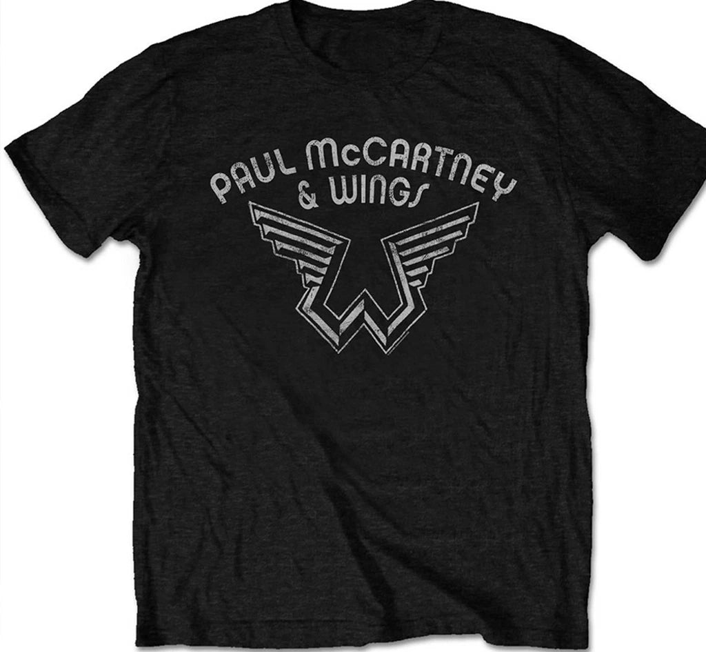 VTG Paul McCartney Wings black T-shirt short sleeve All sizes 2F151
