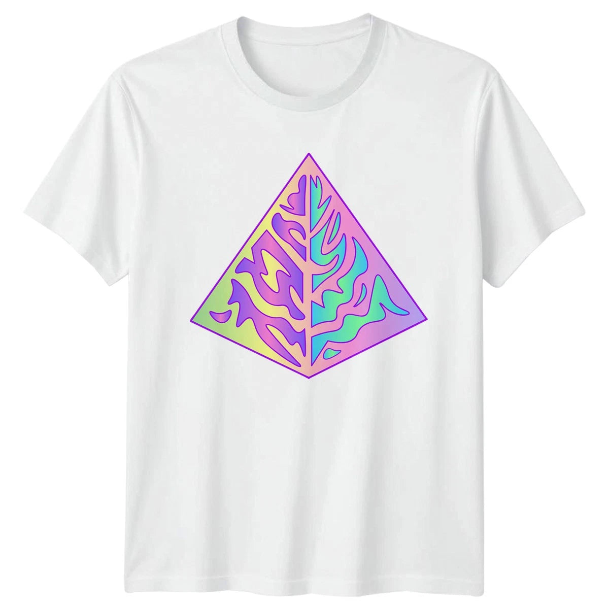 Abstract Leaf Geometric T-Shirt Botanical Nature Gift For Him And Her