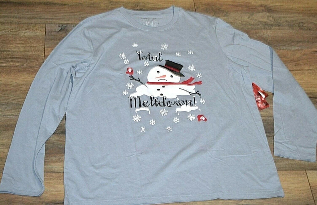 Jammies for Families Total Meltdown Snowman  Sleep Shirt  Holiday Christmas
