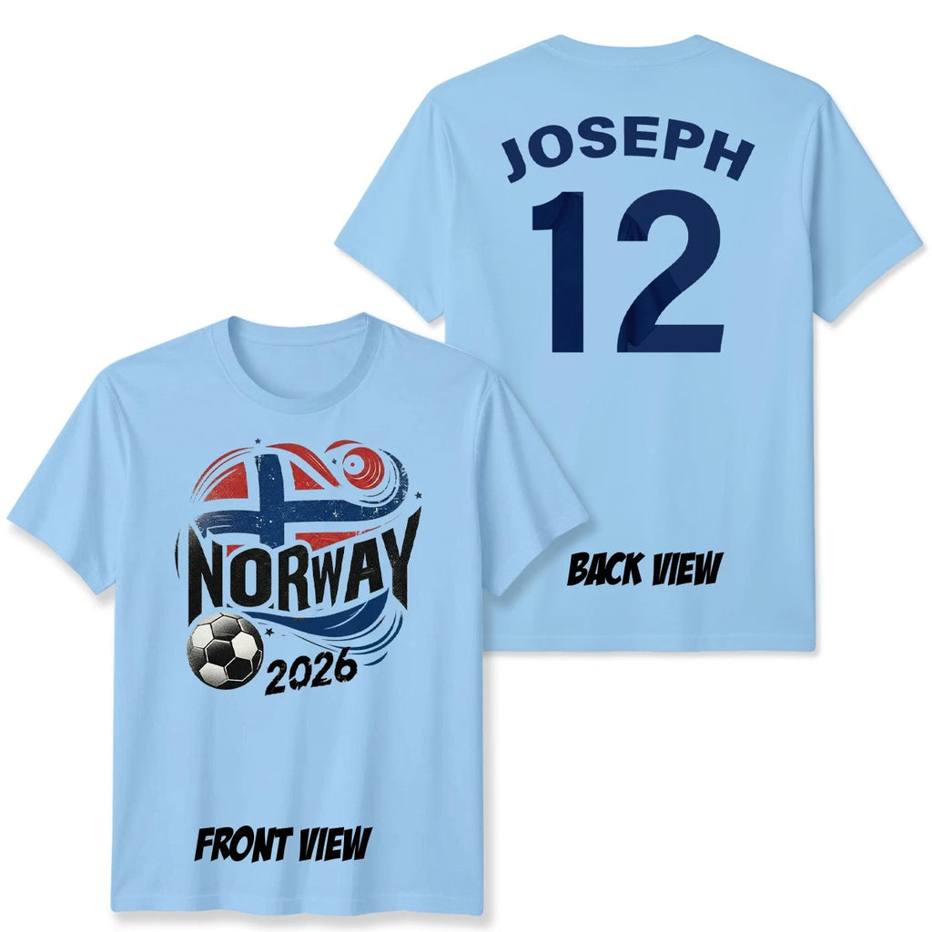 Norway Unisex Personalized Custom Name And Number T Shirt Football Game Top