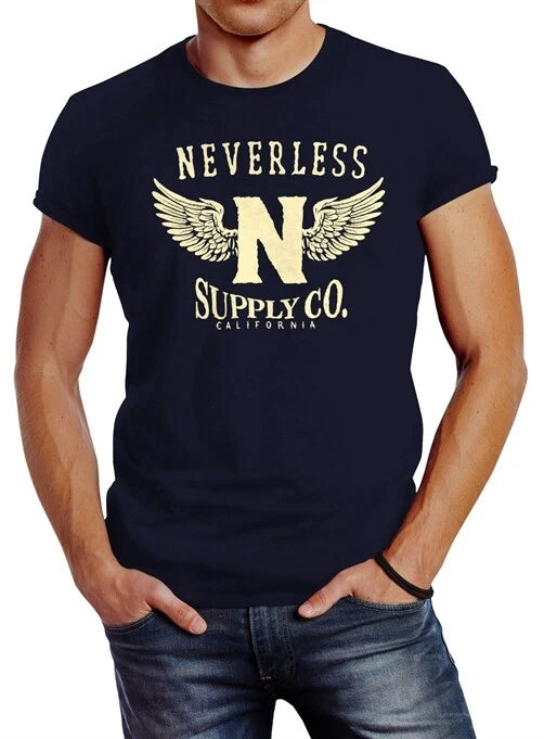 Neverless Supply Eagle Wings Slim Fit Neverless® Men's T-Shirt