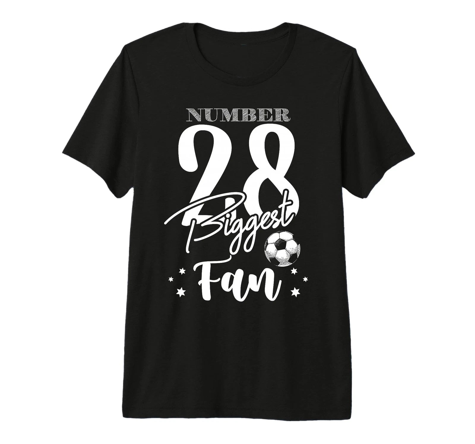 Number 28 Biggest Fan Soccer Player Family Cheer Game Day Premium Tri-Blend T...