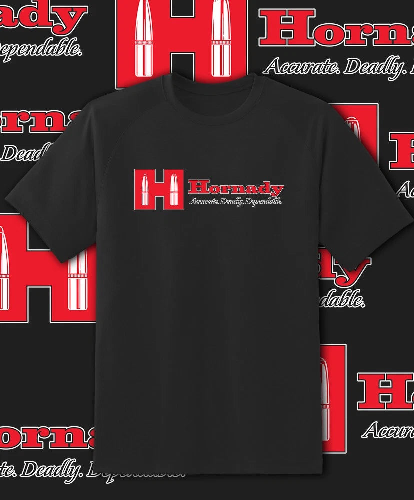 Hornady Guns Firearms Main Logo  T Shirt Adult & Youth sizes Fast Ship!