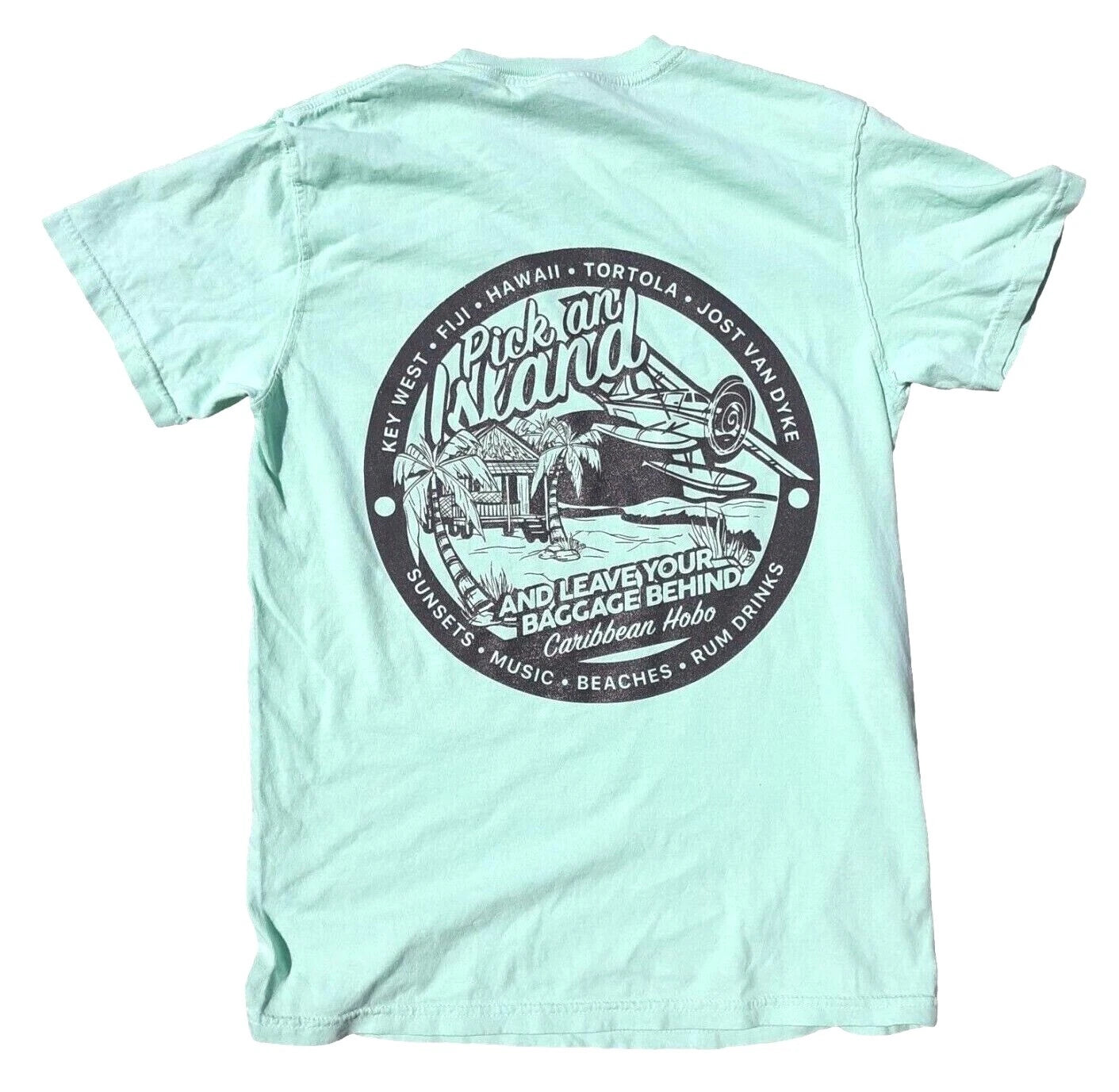 Caribbean Hobo Pick  Island t-shirt Key west rum tropical fiji Hawaii seaplane