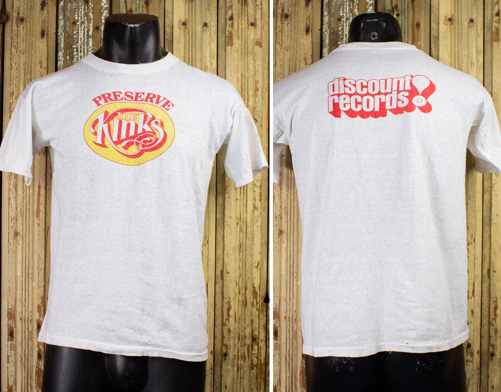 Vintage The Kinks Preserve Concert T Shirt 70s White