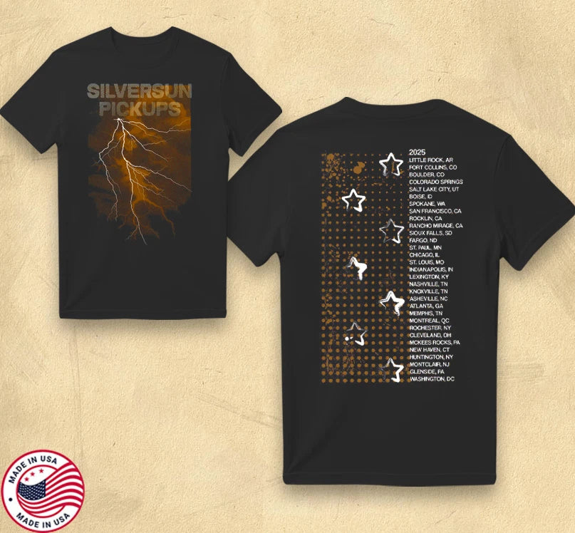 Official Silversun Pickups Lightning 2025 Tour Graphic Music Merch T-Shirt