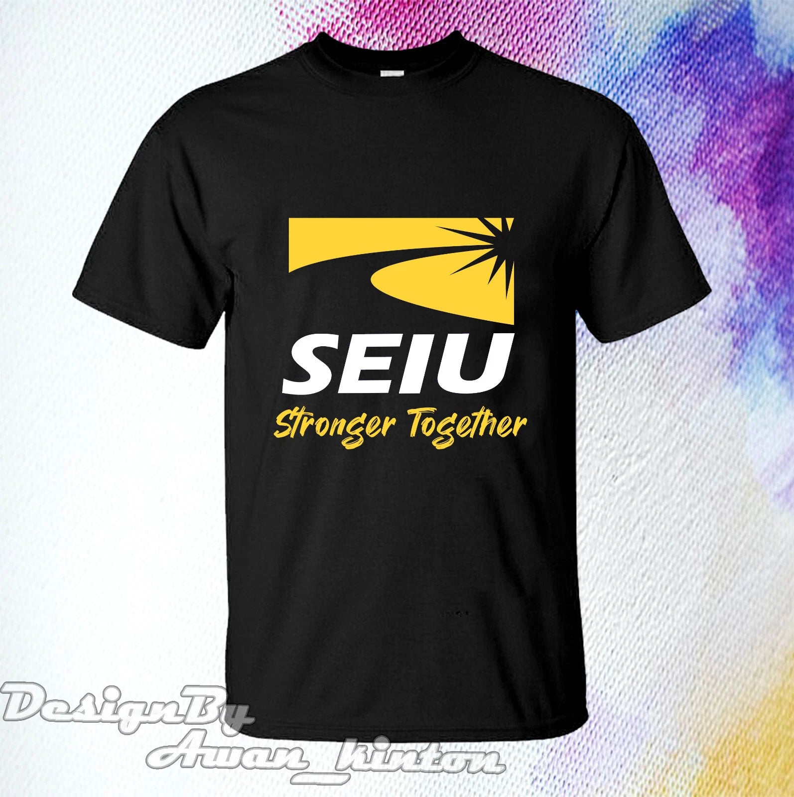 Unisex Tshirt Seiu Funny Logo Shirt Mens Clothing Made In Usa